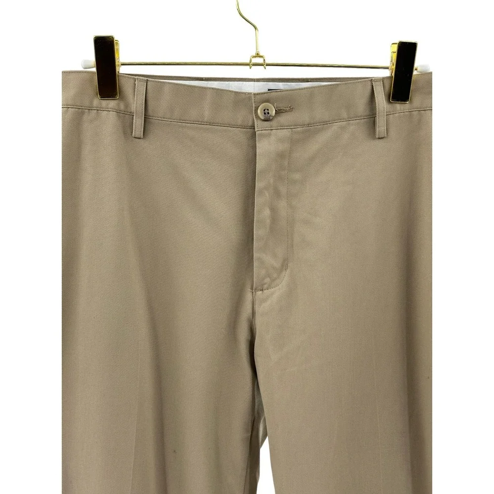 Lands End Mens Tailored Fit Chino Pants Khaki Brown 38x30‎